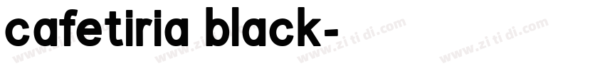 cafetiria black字体转换